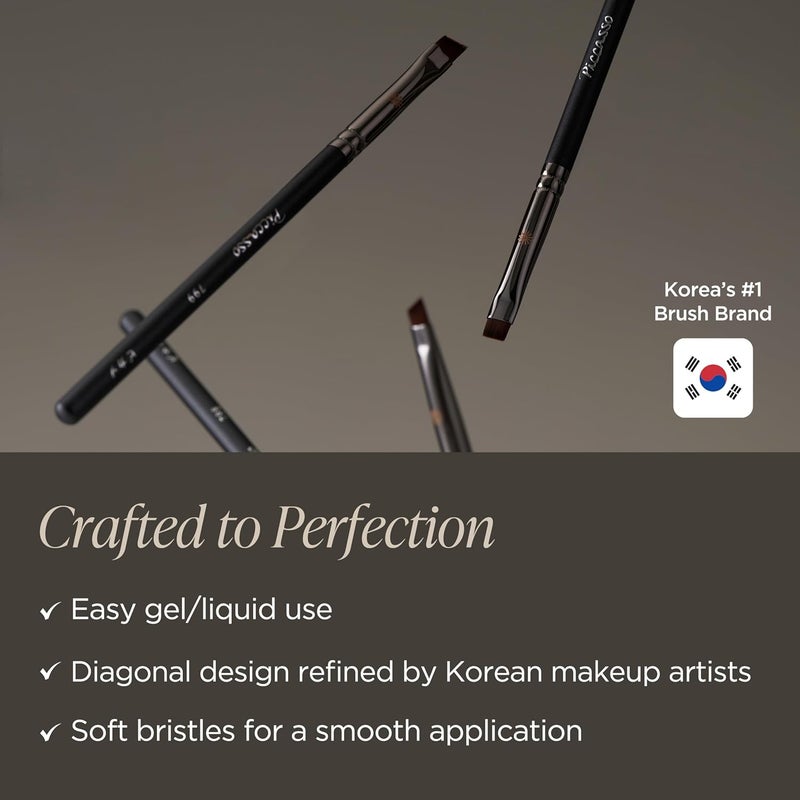 Piccasso 799 Edge Eyeliner Brush – Angled Eyeliner Brush for Gel, Liquid, and Cream, Sharp Precision for Winged Liner and Eye Makeup, Professional Facial Brush and Eyebrow Tool by K-Beauty Brand - Image 3